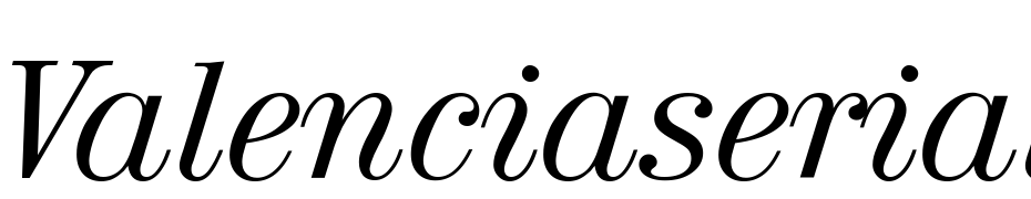 Valencia Serial Regular Italic DB cкачати шрифт безкоштовно